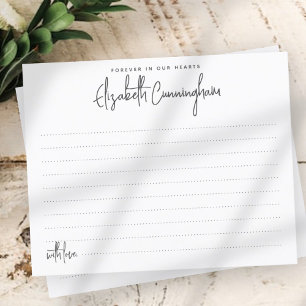 Pour toujours dans nos coeurs Carte de présence mi