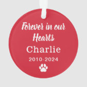 Pour toujours dans nos coeurs Custom Pet Photo Kee (dos)