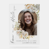 Pour toujours dans nos coeurs Floral Photo Funeral (Recto)