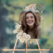 Pour toujours dans nos coeurs Floral Photo Funeral (Neutre)