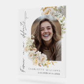 Pour toujours dans nos coeurs Floral Photo Funeral (Angle)