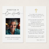 Pour toujours dans nos coeurs Funérailles Carte de (Devant & derrière)