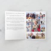 Pour toujours dans nos coeurs Photo Carte Mémorial (Intérieur)