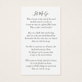 Pour toujours dans nos coeurs Photo Funeral Card (Dos)