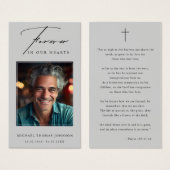 Pour toujours dans nos coeurs Photo Funeral Prayer (Devant & derrière)