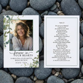 Pour toujours dans nos coeurs Psaume photo carte d