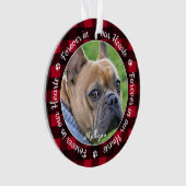 Pour toujours dans nos coeurs Rouge Plaid Pet Dog (devant)