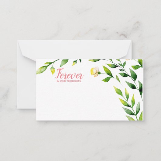 Pour toujours dans notre carte fleuriste Pensées (Devant)