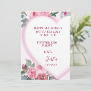Pour toujours et à jamais - Carte de Saint-Valenti