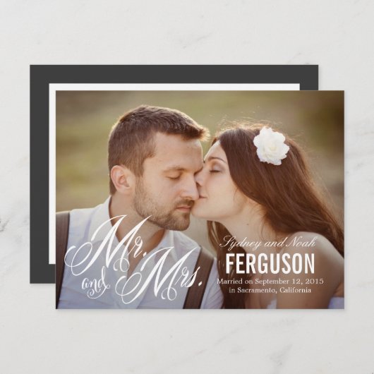 Pour toujours Faire-part Mariage des États-Unis -  (Devant / Derrière)