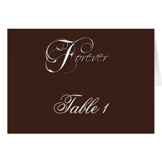 Pour toujours initiales sur le nombre de Tableau (Devant horizontal)