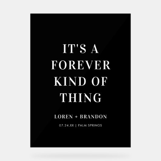 Pour toujours quelque chose Mariage Black Welcome (Recto)