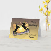 Pour un partenaire, une carte d'anniversaire avec  (Fleur jaune)