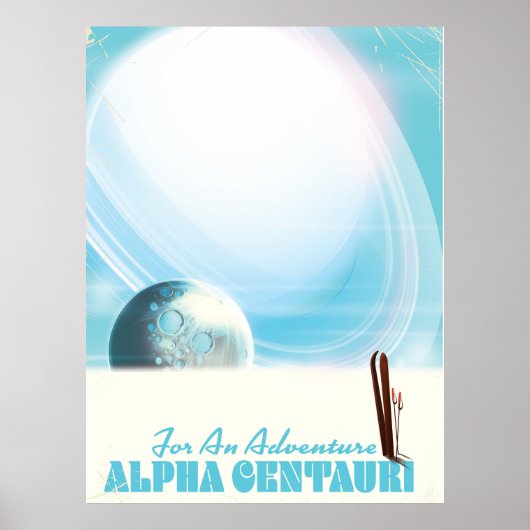 Pour une affiche de ski rétro aventureuse de scien (Devant)