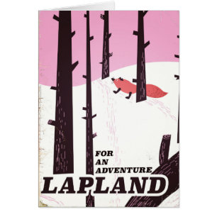 Pour une affiche vintage d'aventure en Laponie