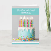 Pour une carte de voeux d'anniversaire mutuel (Devant)