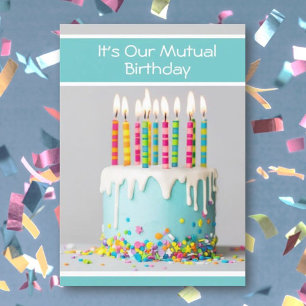 Pour une carte de voeux d'anniversaire mutuel