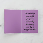 Pour Une Carte De Voeux De Diplôme De Fille (Intérieur)