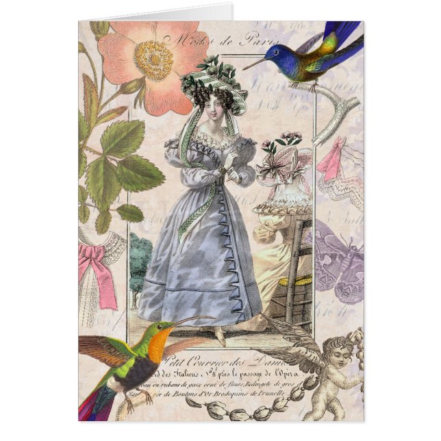 Pour une diva vintage de mode - collage élégant (Devant)