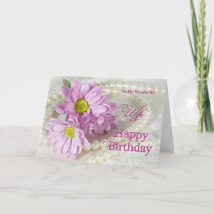 Pour une épouse, une carte d'anniversaire avec des