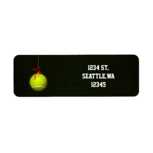 pour une étiquette d'adresse de joueur de tennis