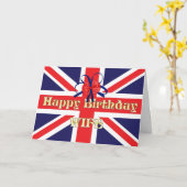 Pour une femme, une carte d'anniversaire avec un U (Fleur jaune)