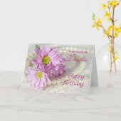 Pour une fille, une carte d'anniversaire avec marg (Fleur jaune)