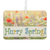 Pour Voiture Dépêche-toi, Printemps ! Rectangle Désodorisant po (Dos)