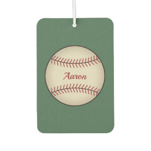 Pour Voiture Désodorisant d'air de baseball vert personnalisé