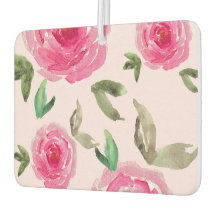 Désodorisant floral à motif de pivoines aquarelle