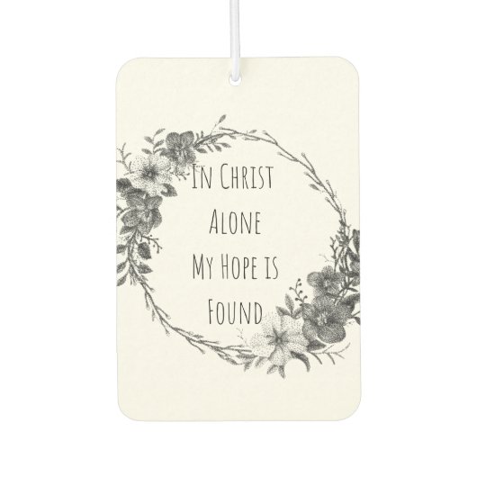 Pour Voiture Désodorisant In Christ Alone (Devant)