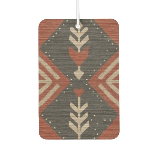 Pour Voiture Désodorisant Rustique Boho Impression Terracotta (Devant)