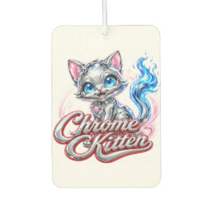 Pour Voiture Désodorisant "Sweetheart" Chat chromé