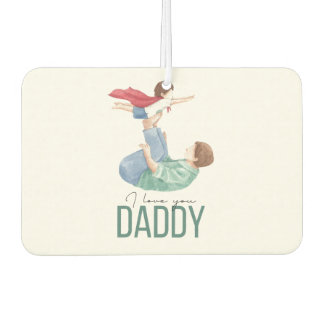 Pour Voiture J'aime Papa Superhero Père et Enfant Désodorisant