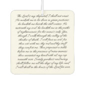 Pour Voiture Psaumes 23 - désodorisant (Devant)