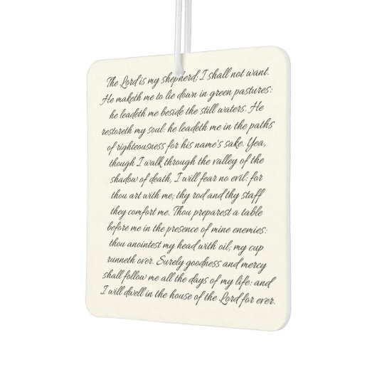 Pour Voiture Psaumes 23 - désodorisant (Gauche)