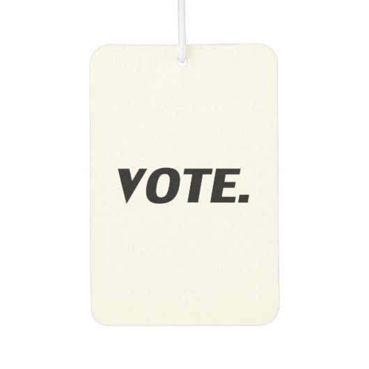 Pour Voiture "vote" - désodorisant noir blanc (Devant)