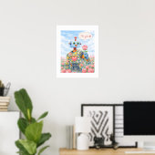 Pour Vous – Affiche Robot Floral (Bureau à domicile)