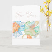 Pour vous carte de voeux (Fleur jaune)