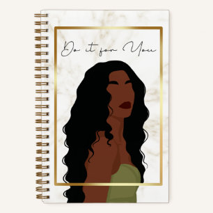 Pour vous Fille noire Carnet Spiral
