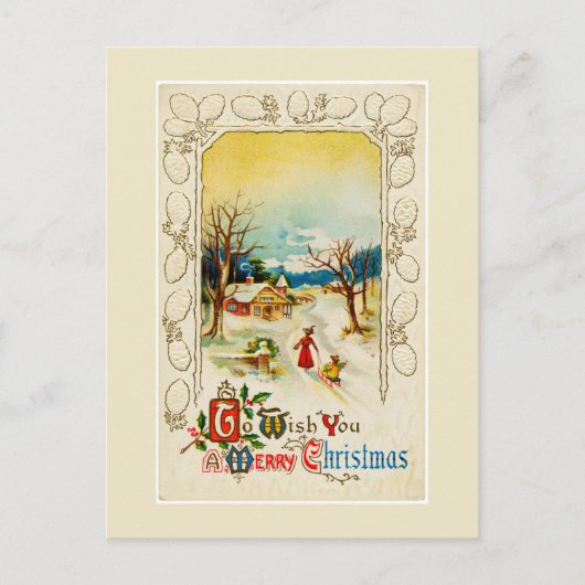 Pour Vous Souhaiter Une Carte Postale De Noël (Devant)