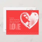 Pour vous voir la carte postale d'amour (Devant / Derrière)