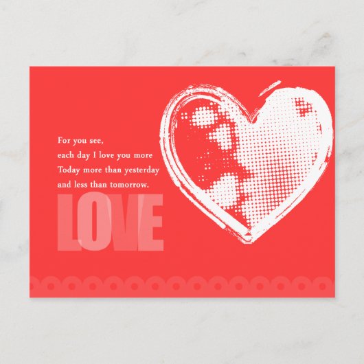 Pour vous voir la carte postale d'amour (Devant)