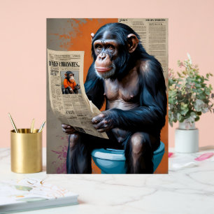 Pourcentage de chimpanzé couronné - Art pop amusan