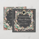 Pourcentage Regency Era Sweet sixteen Invitation (Devant / Derrière)