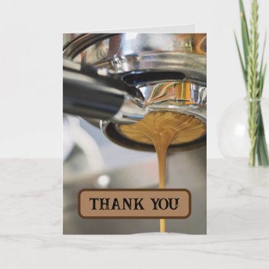 Pouring Espresso from Coffee Machine Bedankkaart (Voorkant)