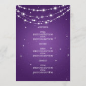 Pourpre à chaînes de scintillement de menu élégant (Dos)