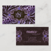 Pourpre animal de léopard de zèbre de cartes de (Devant / Derrière)