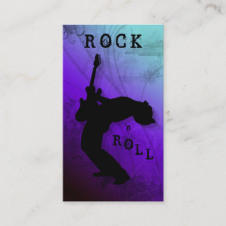Pourpre bleu de musique de guitare de cartes de