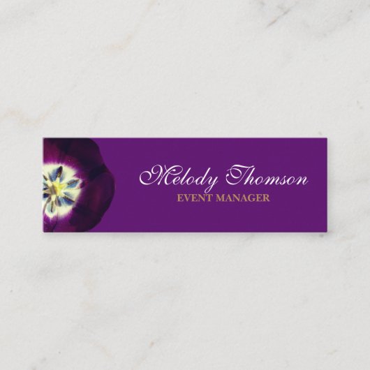 Pourpre, carte de visite, taille : Mini, 7,6 cm X (Devant)